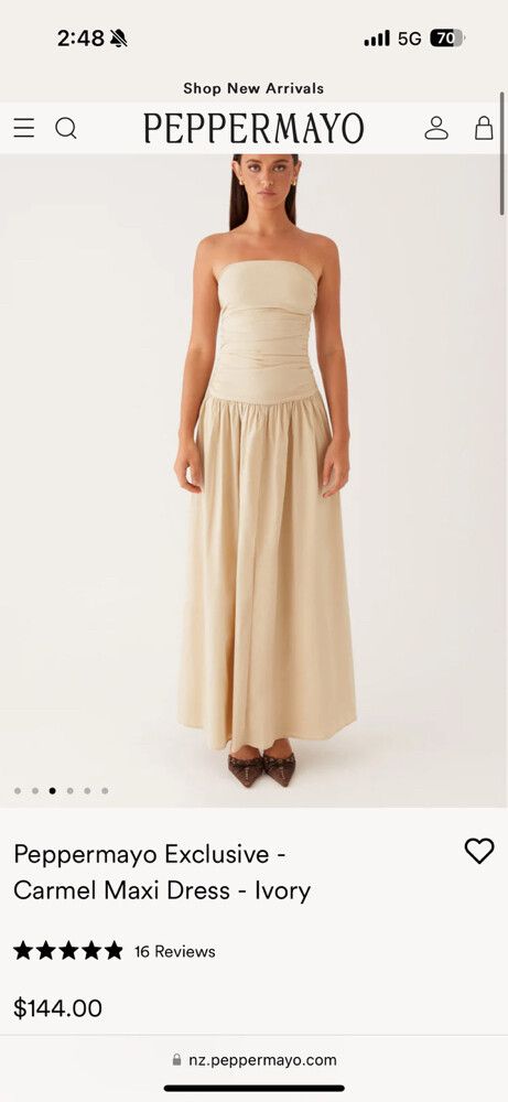 PepperMayo - Peppermayo Carmel Maxi Dress - Ivory on Designer Wardrobe