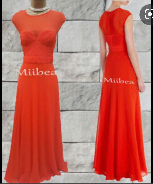Coral ball gown