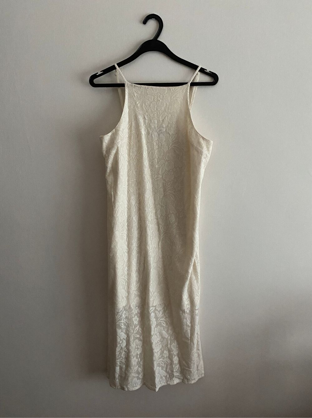 White floral midi dress