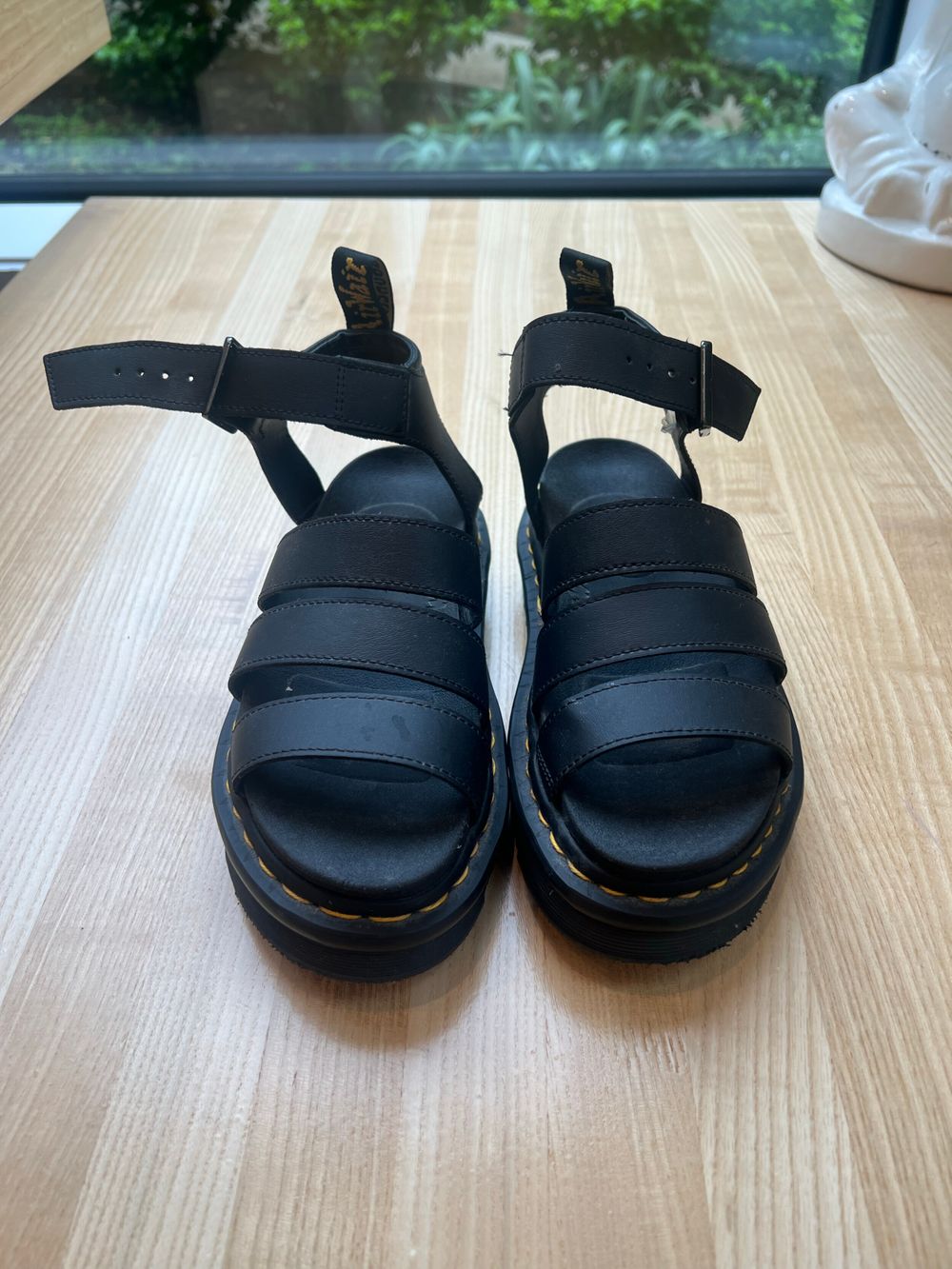 Dr. Martens Black Leather Sandals