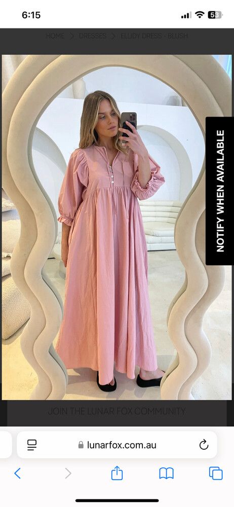 Blush maxi dress