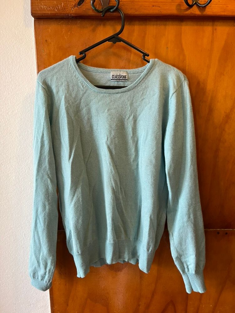 Classique Blue Cashmere Wool Jumper