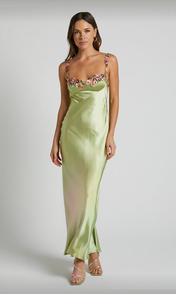 Billy J Boutique - Green Maxi Dress on Designer Wardrobe Billy J Boutique - Green Maxi Dress on Designer Wardrobe