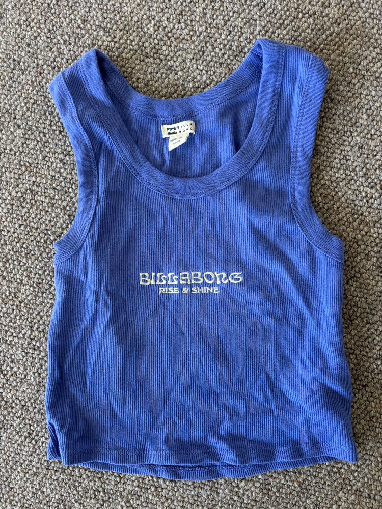 Billabong Blue Ribbed Tank Top