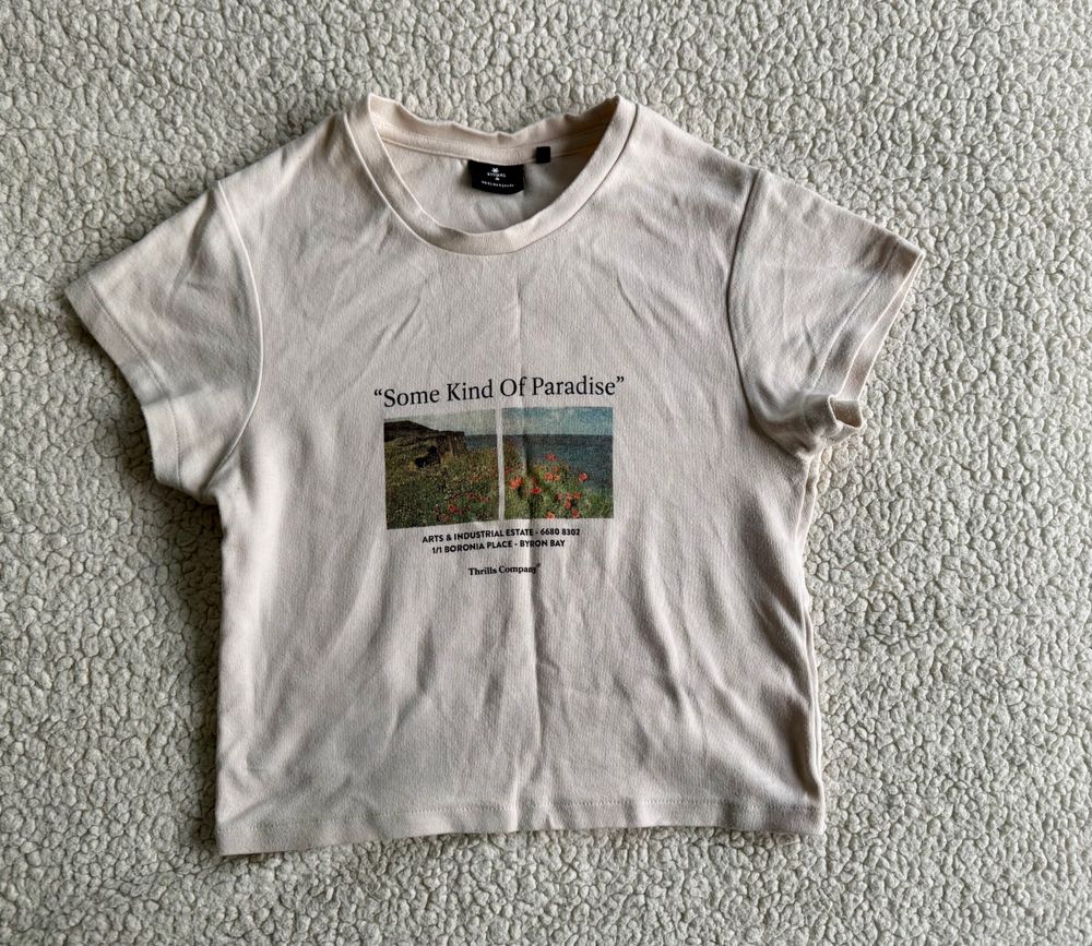 THRILLS Beige Graphic T-Shirt