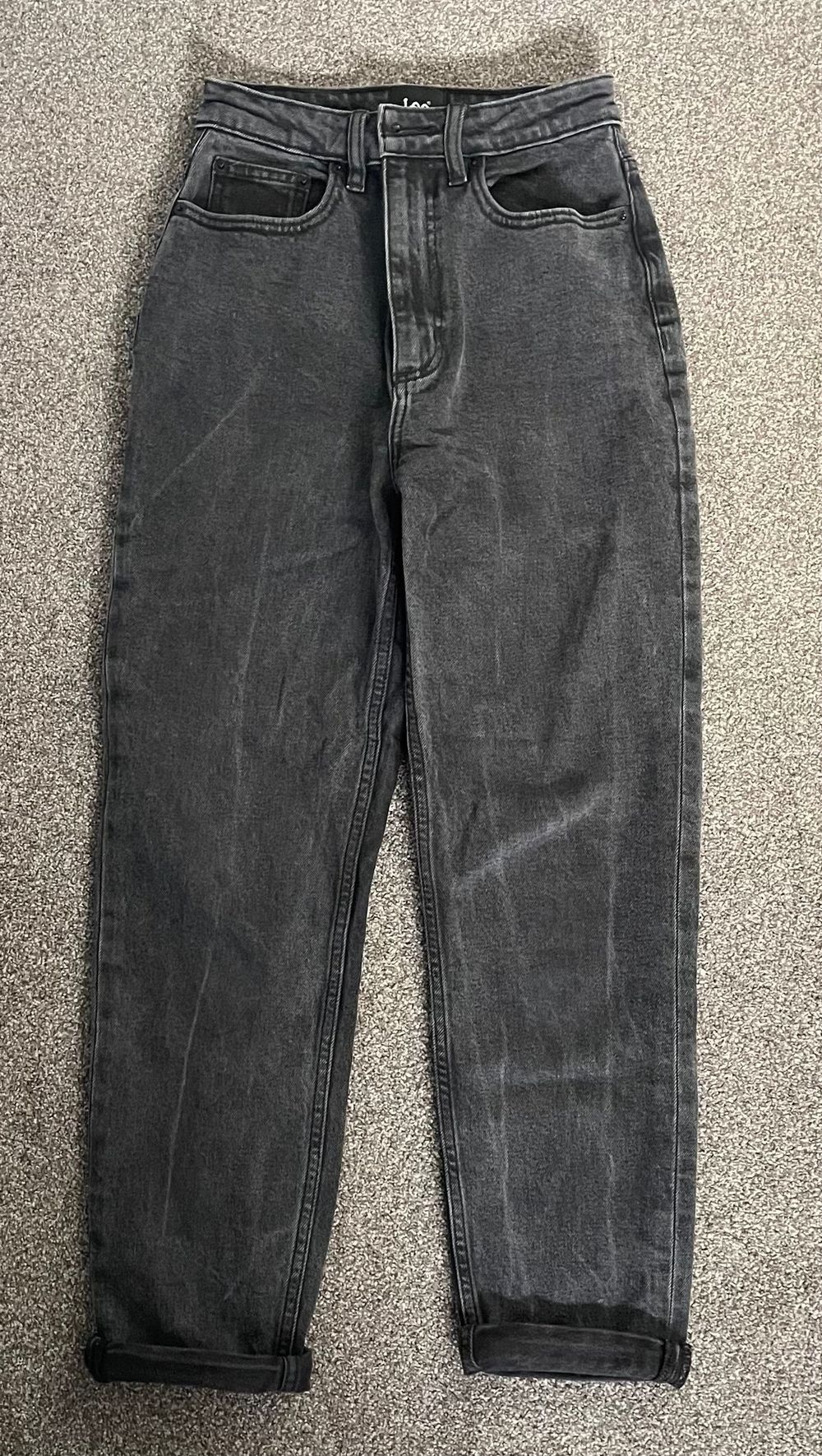 Washed Black High-Moms Jeans