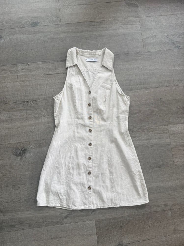 MNG Beige Sleeveless Dress