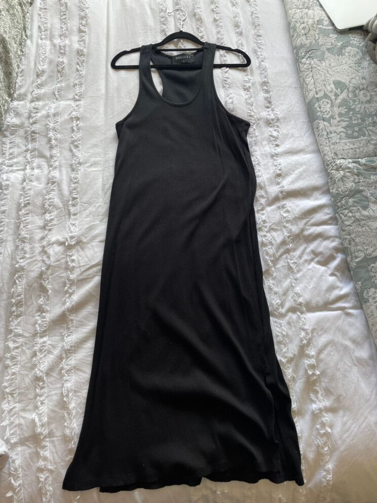 bebe black maxi dress Bebe Women's Square Neck Maxi Dress with Rhinestones, Black, XL main image 0