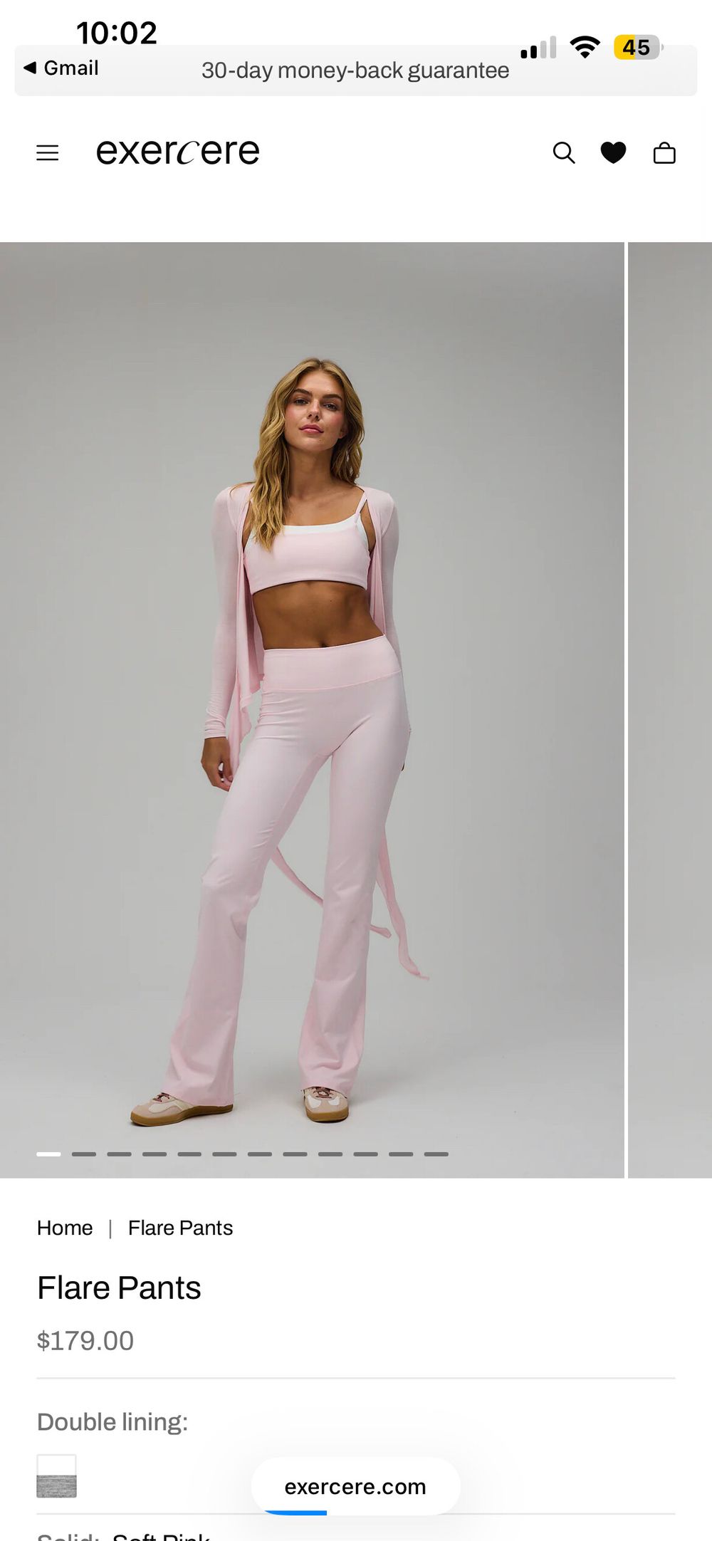 Exercere Pink Flare Pants
