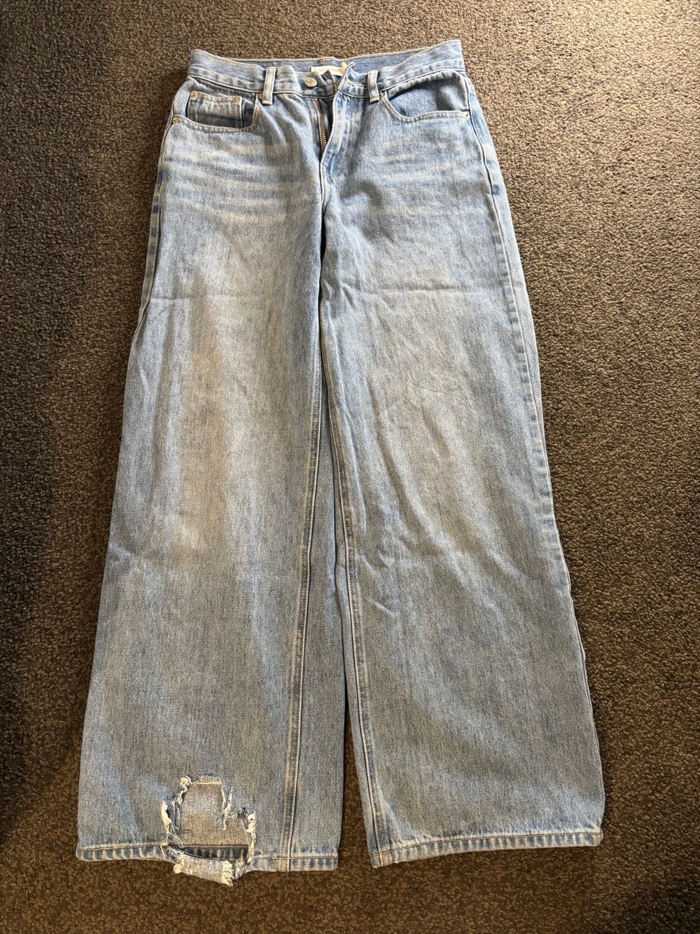 Glassons light wash high rise baggy jeans