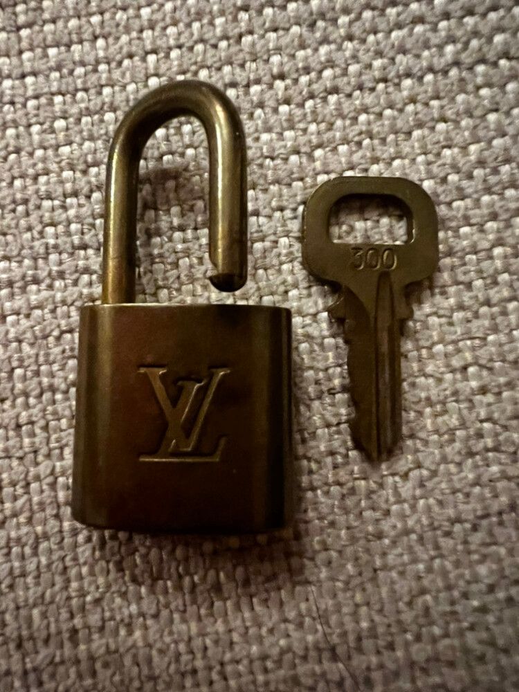 Vintage Louis Vuitton Brass Padlock & Key