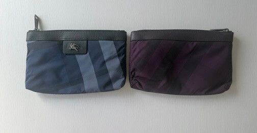 Pouch A (Blue / Grey Burberry Check)