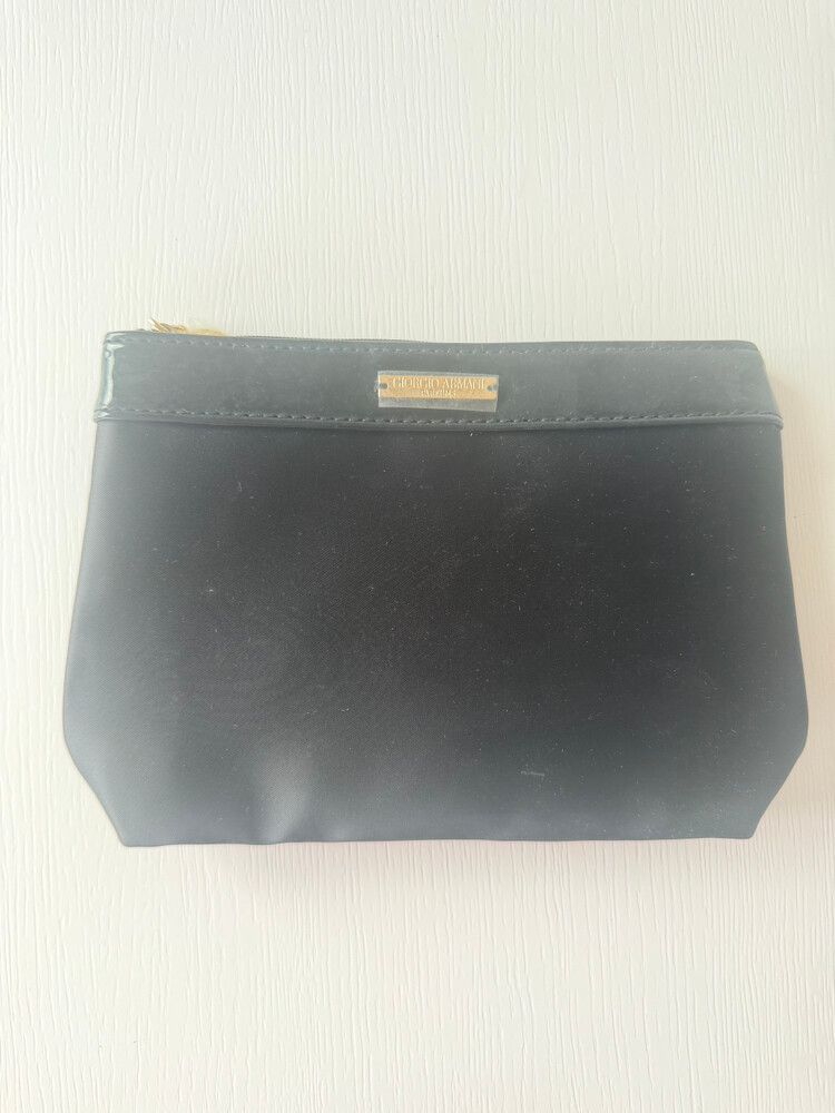 Giorgio Armani Parfums Black Cosmetic Pouch + Box