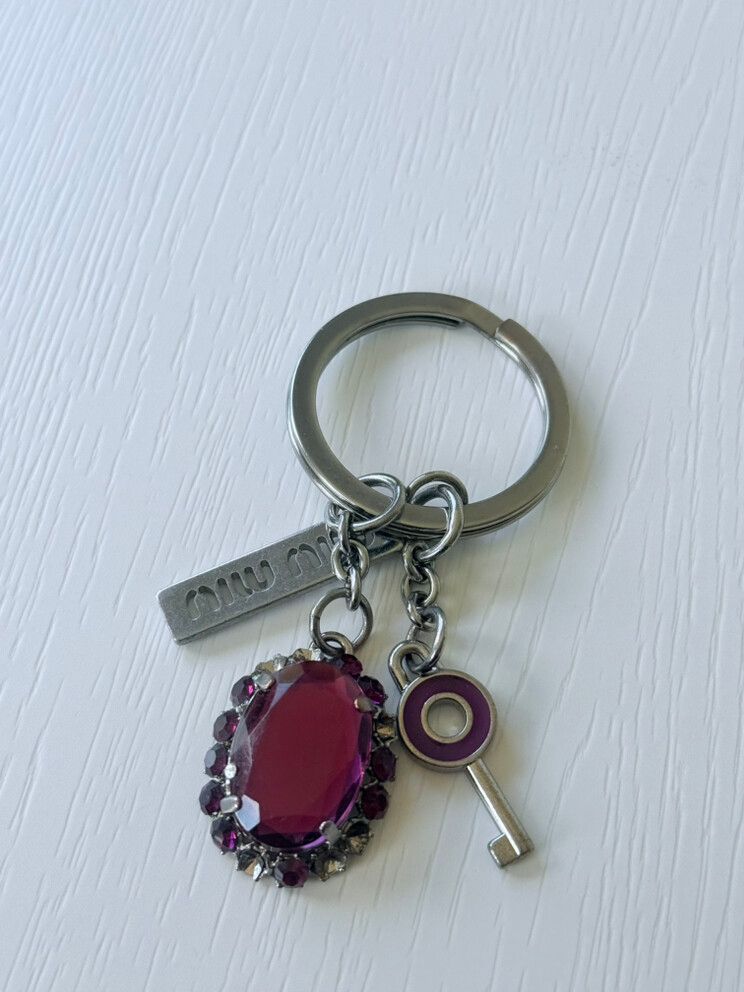 Miu Miu Pink Jewel Keychain / Bag Charm