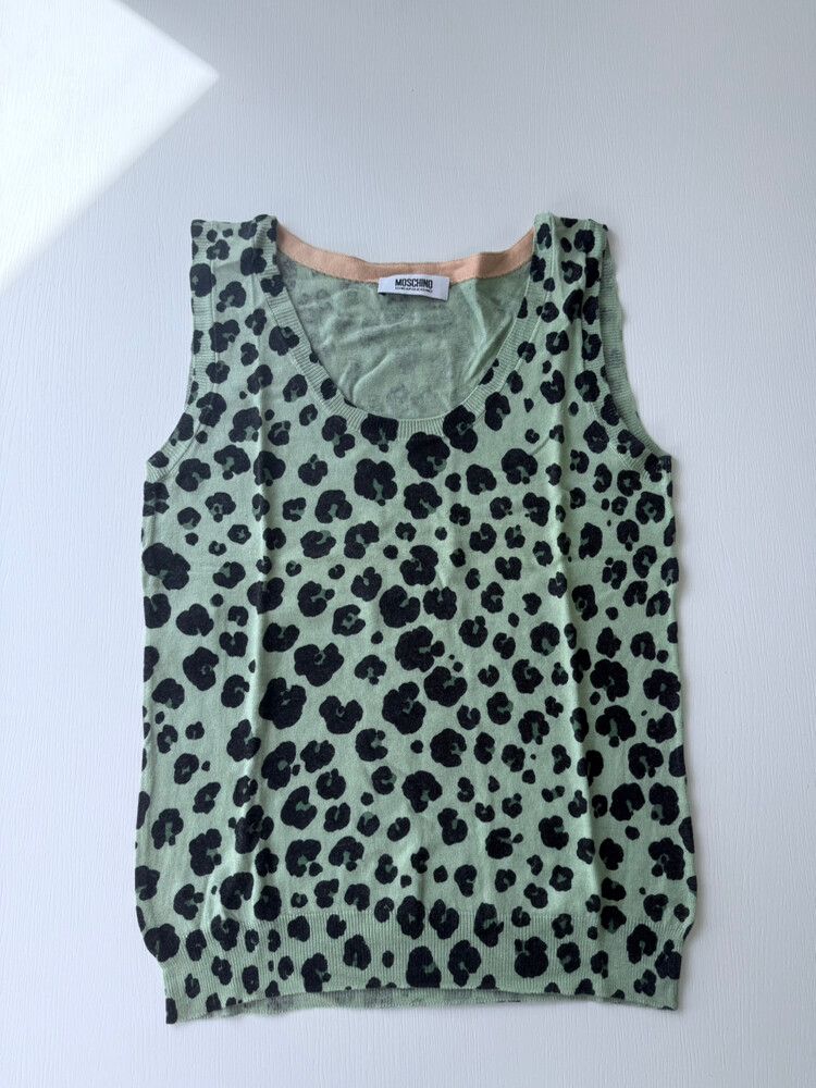 Moschino leopard Print Sleeveless Top