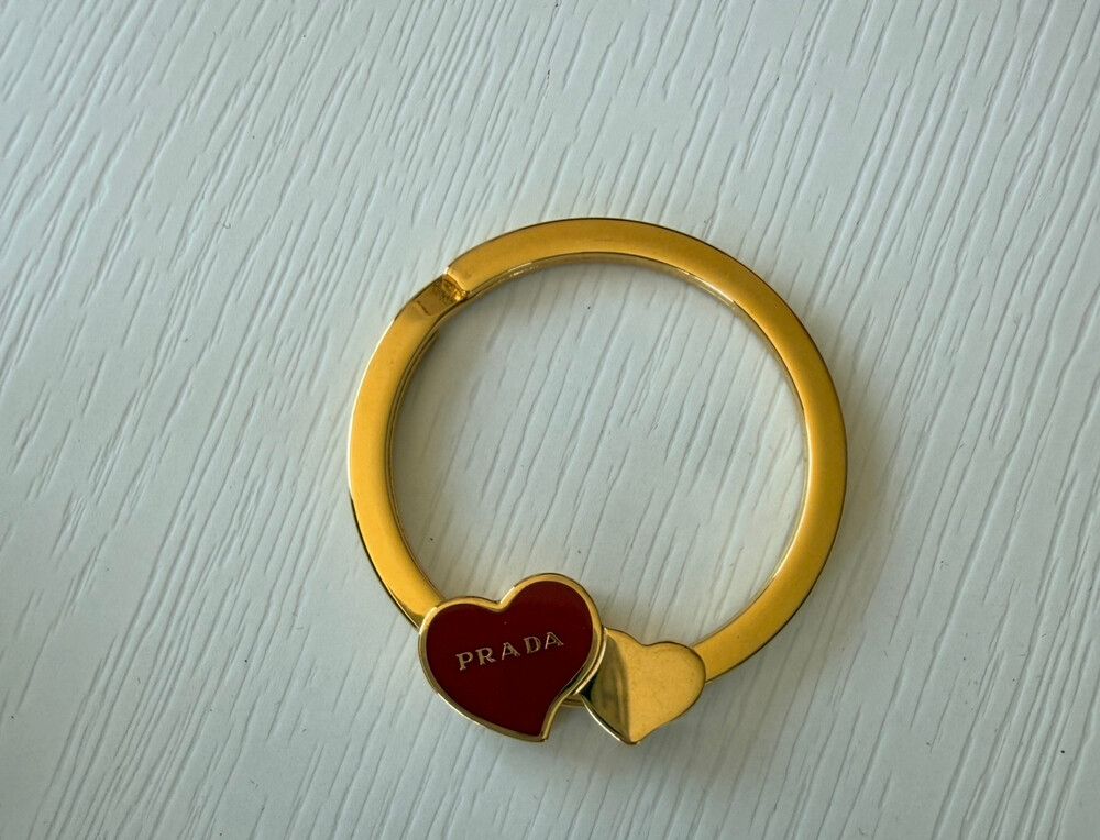 Prada Gold Heart Keyring