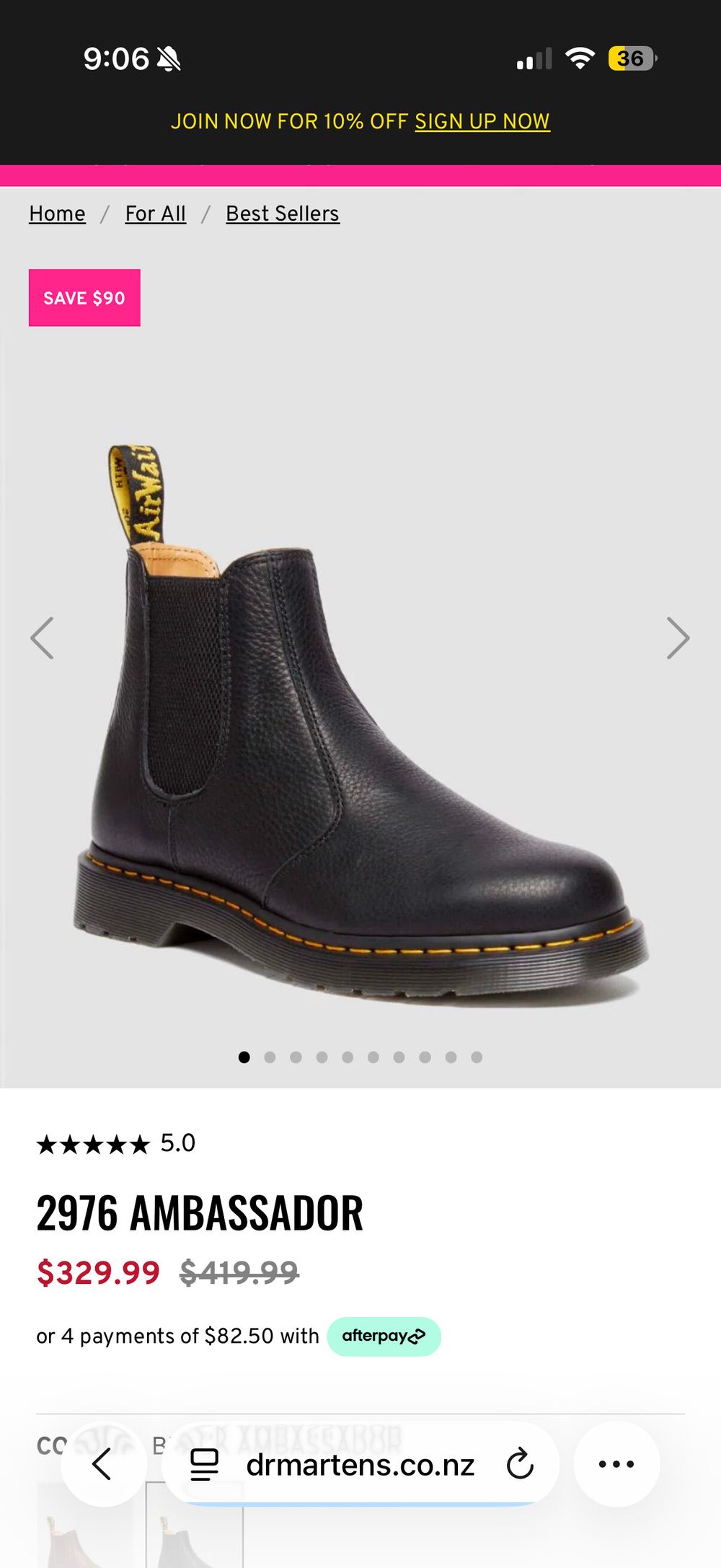 Dr Martens Black 2976 Ambassador Chelsea Boots