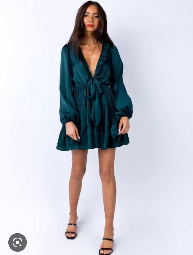 strapless open back dress Olive Green Sequin Strapless High Split Long Prom Dress