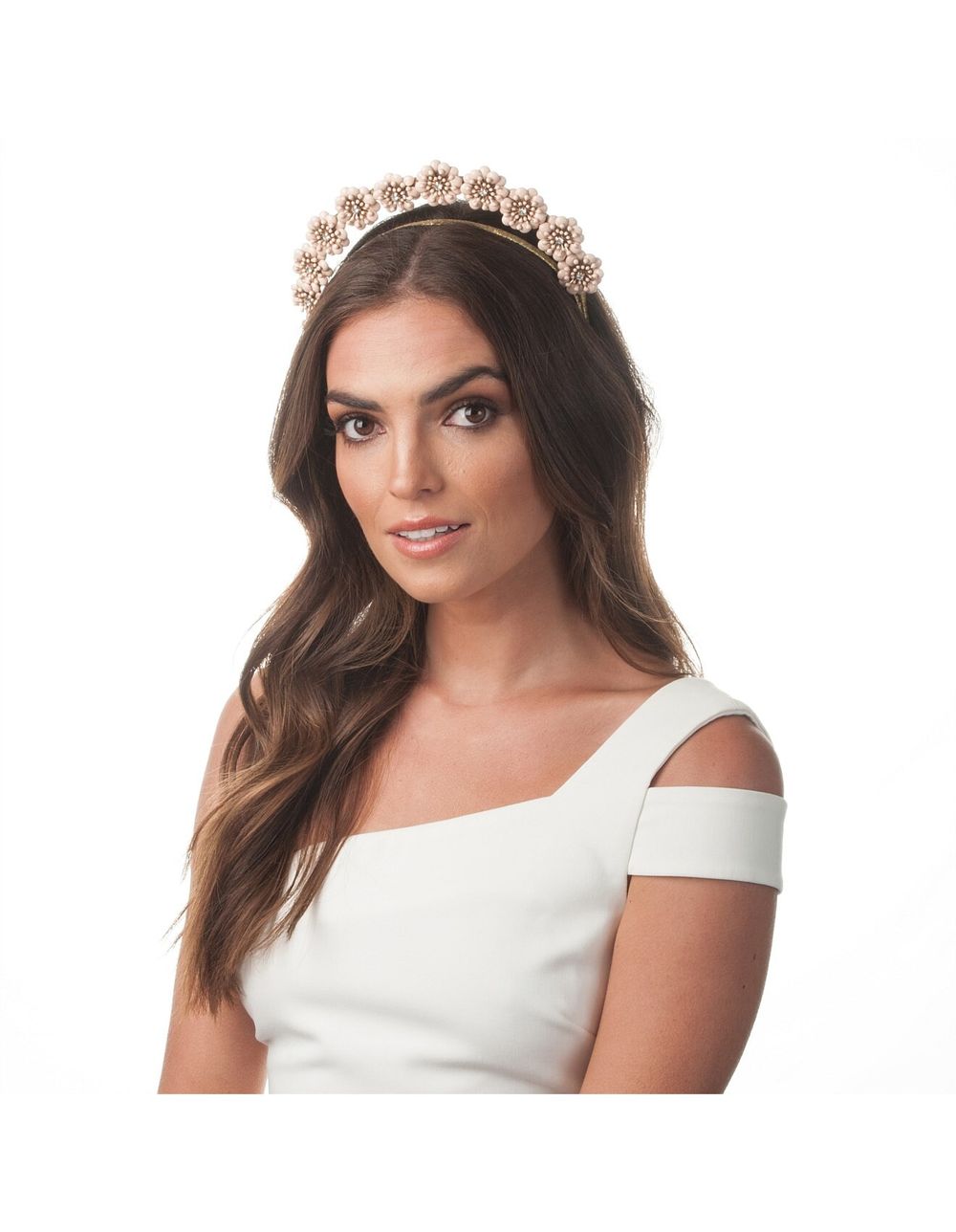 OLGA BERG Gorgeous Enamel Flower Headband
