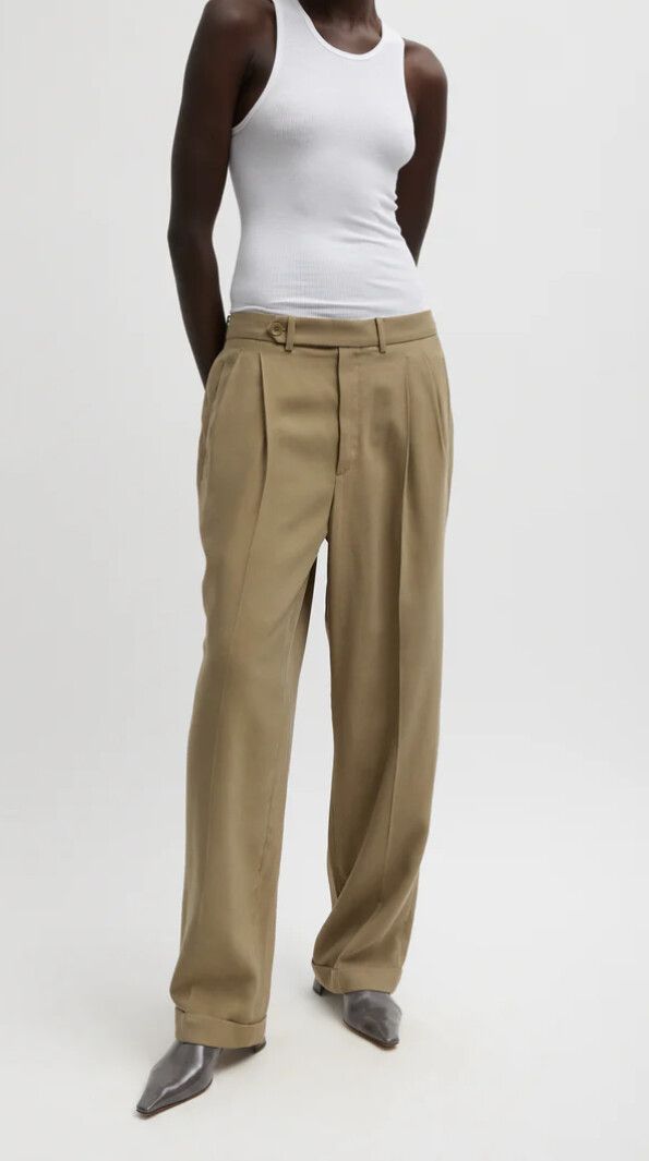 Tibi Fluid Suiting Derrick Trouser - US 6, Walnut