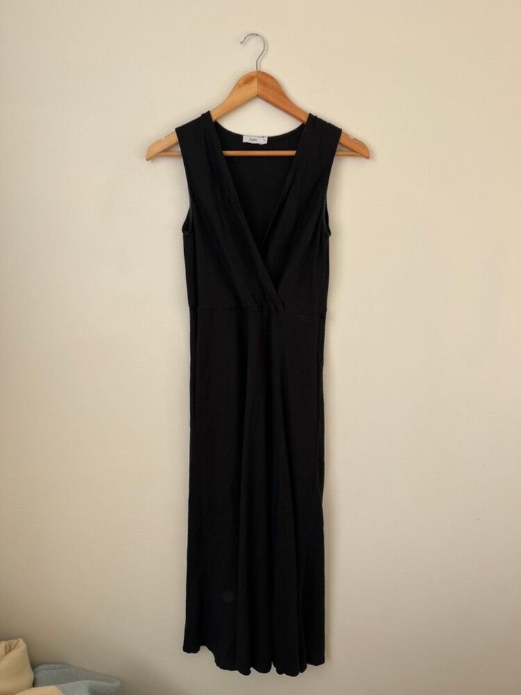 Black Linen Liam Dress