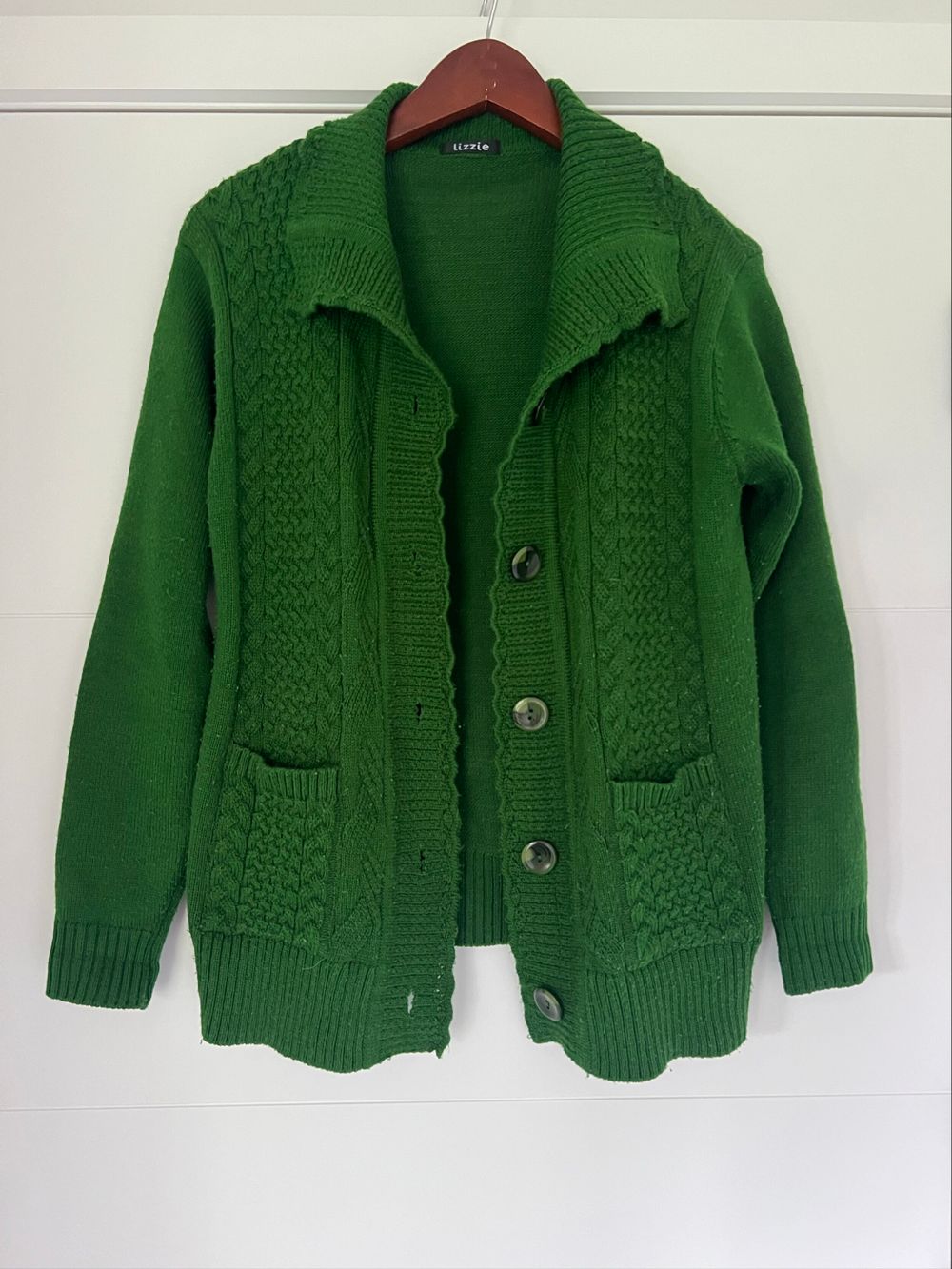 Lizzie Green Cable Knit Cardigan