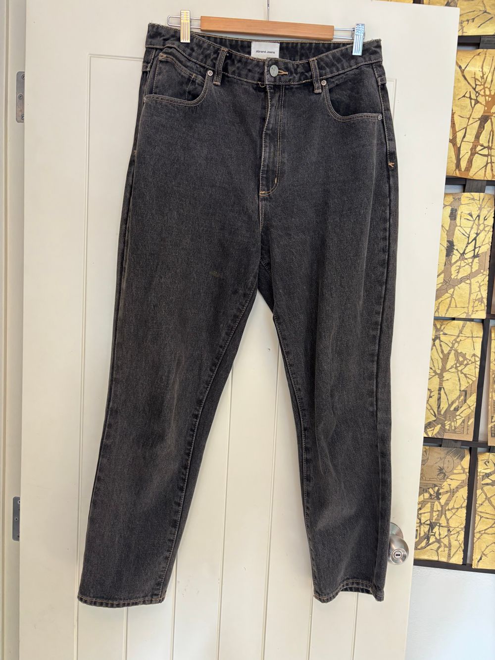 ‘94 High Slim Abrand Jeans in black wash