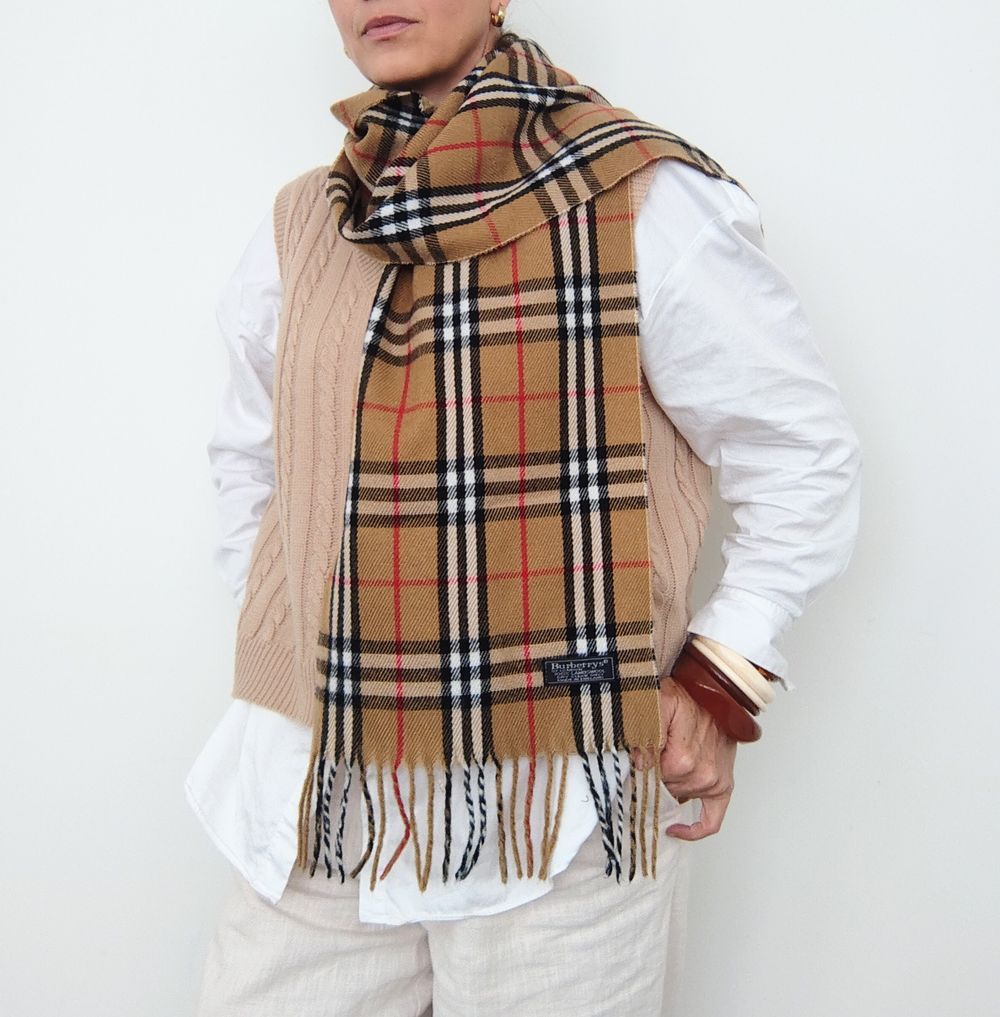 BURBERRY NOVA WOOL CHECK SCARF