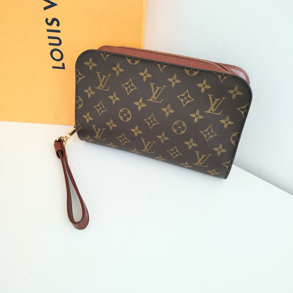 LOUIS VUITTON ORSAY WRISTLET CLUTCH MONOGRAM AUTHENTIC