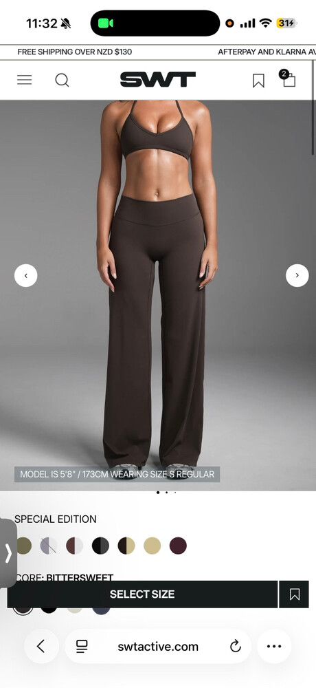 SWT Brown Wide Leg Pants/leggings
