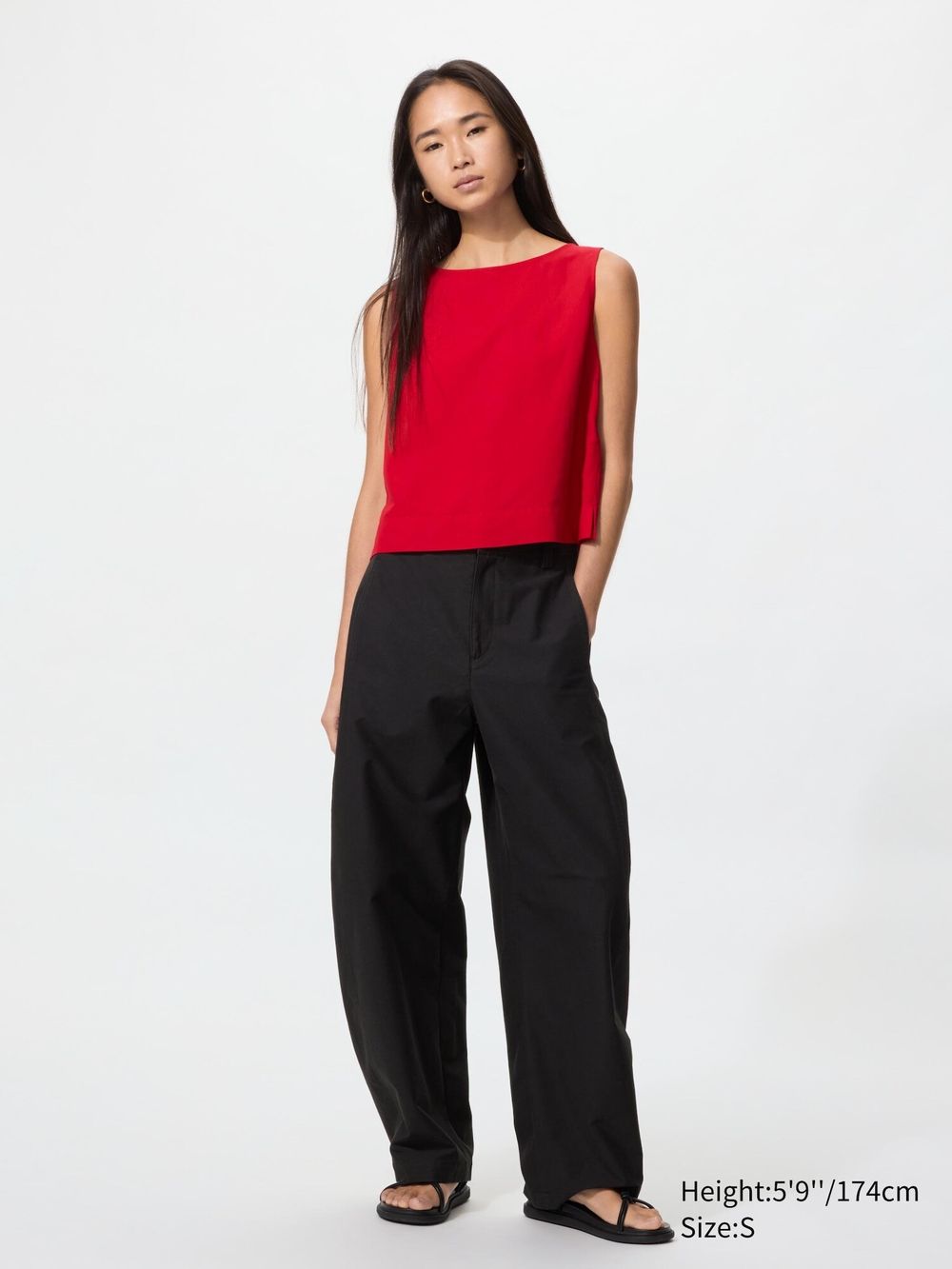 Uniqlo barrel leg jersey trousers