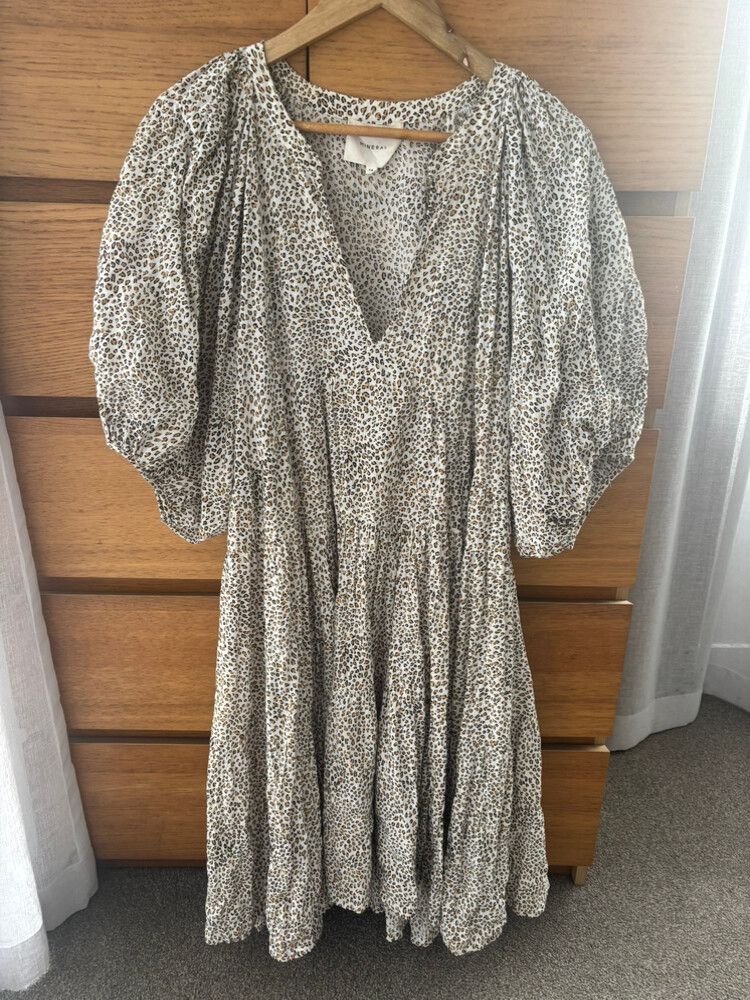 MINERAL Brown Print Dress