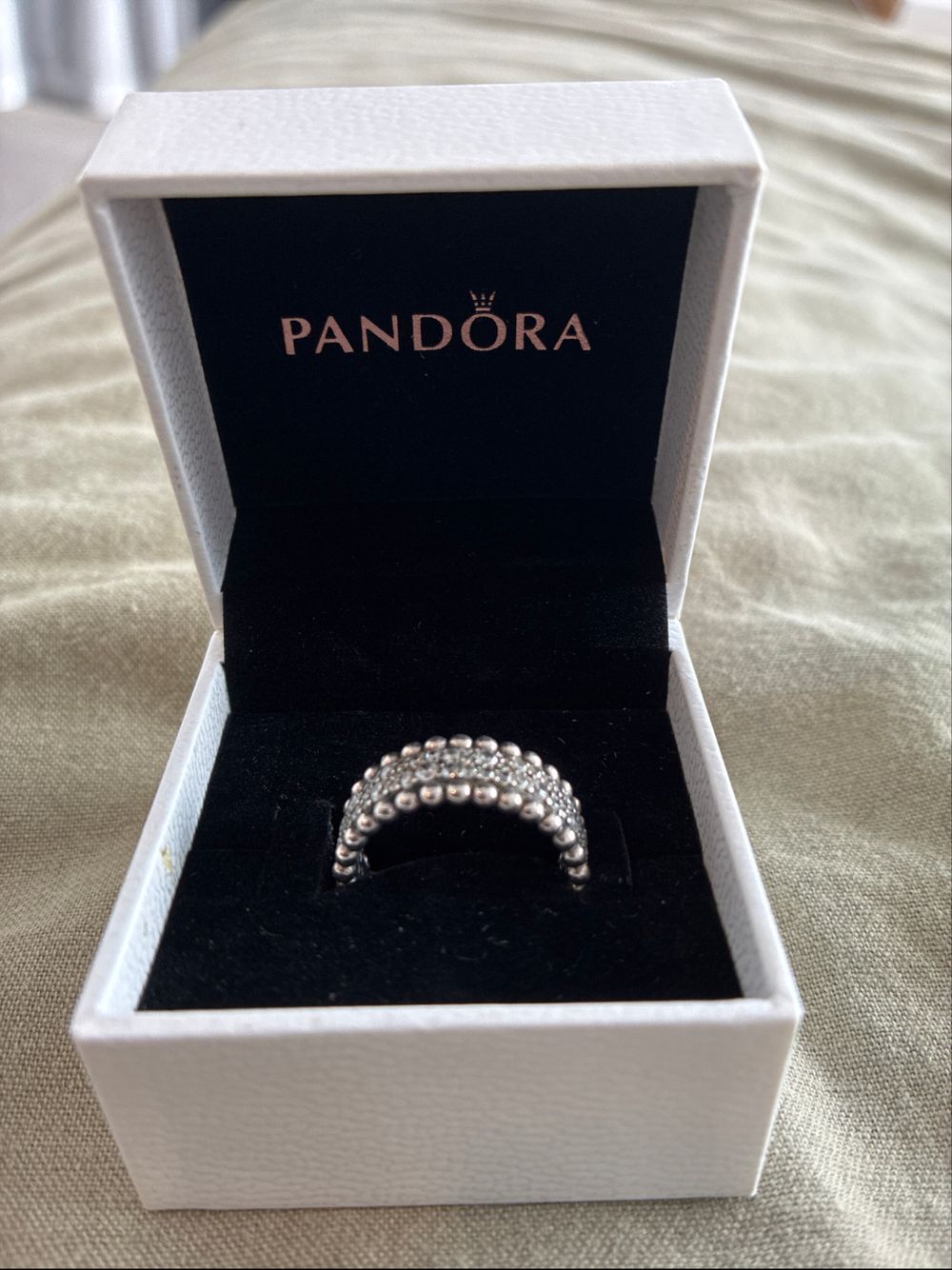 Pandora Silver Beaded Ring