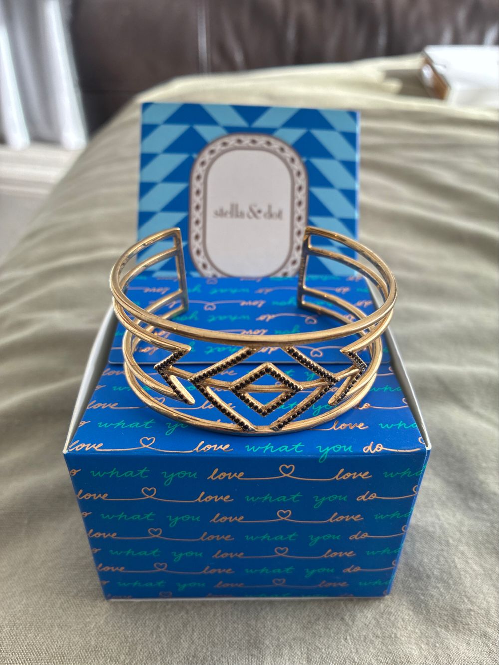 Stella & Dot Gold Geometric Cuff Bracelet