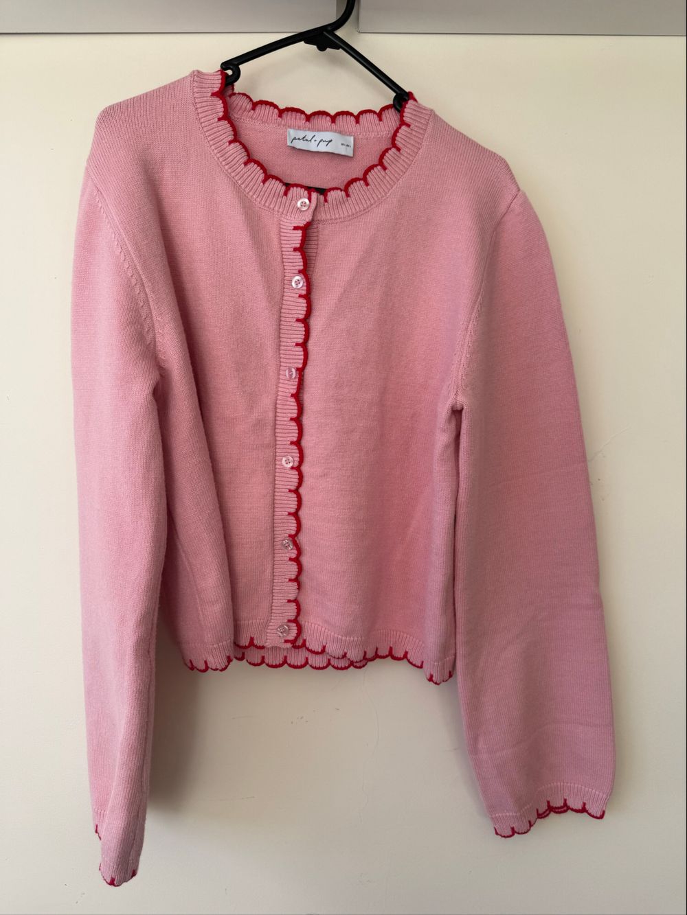 Petal & Pup Pink Scallop Cardigan