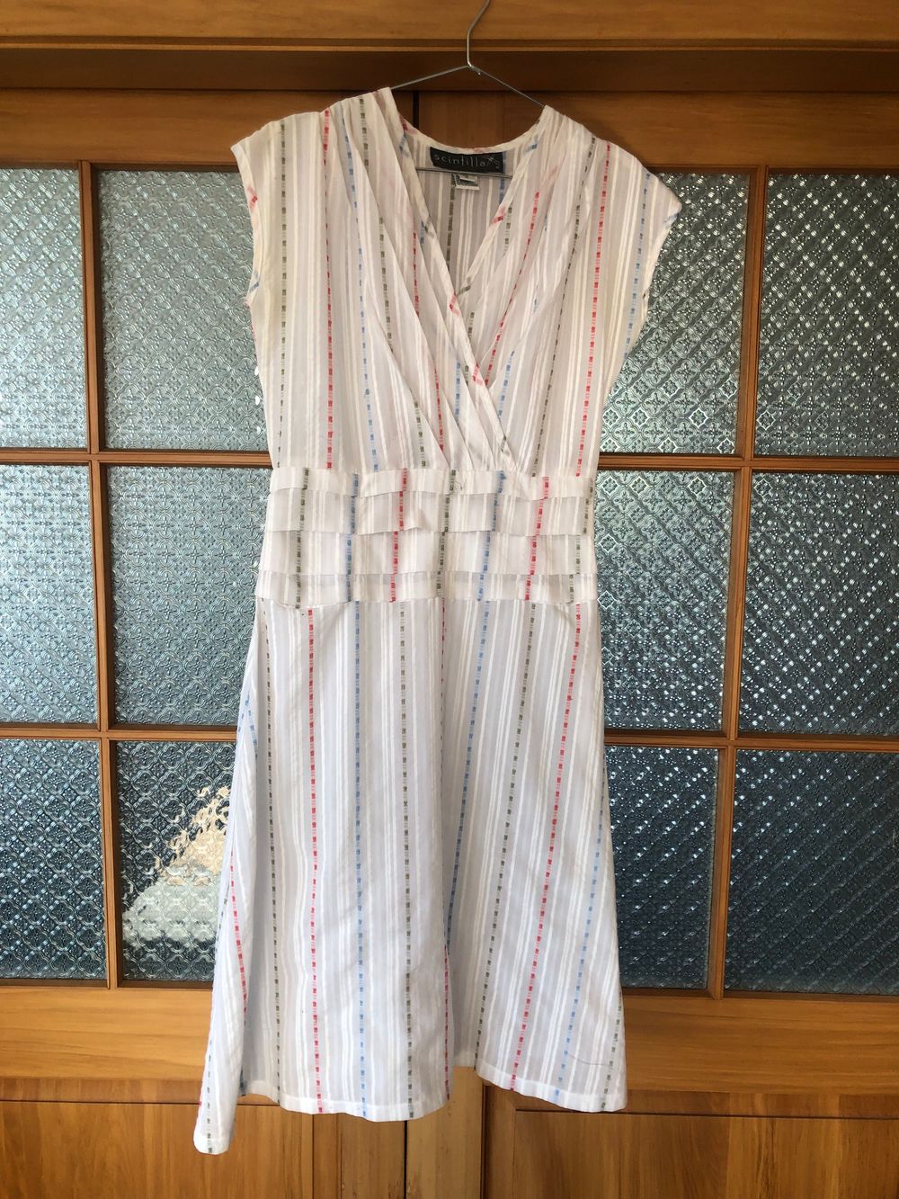 Scintilla White Striped Dress