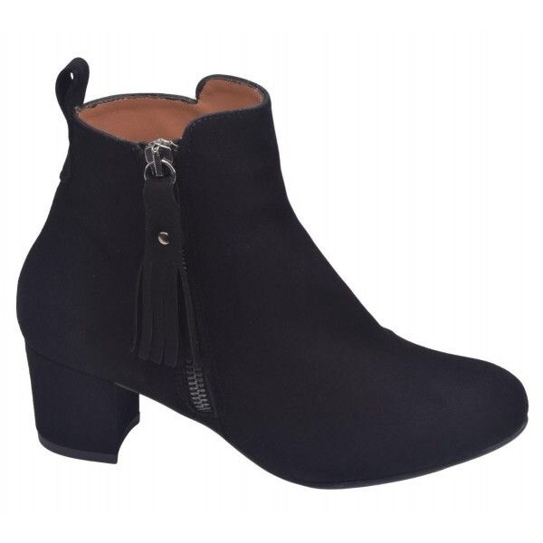 Brenda Zaro Black Ankle Boots