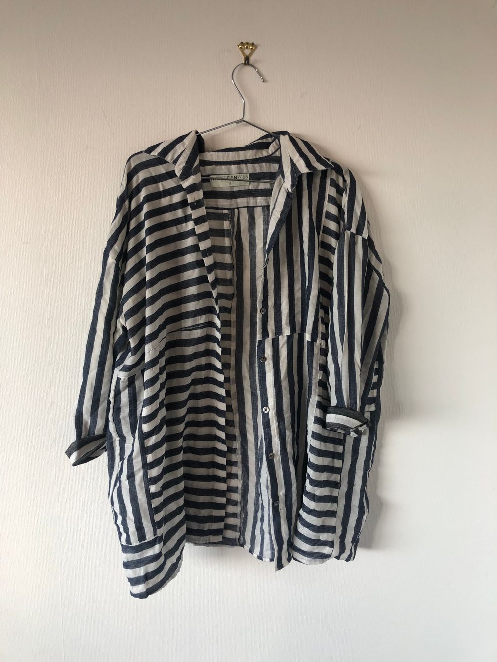 Nineteen//46 Blue White Striped Shirt