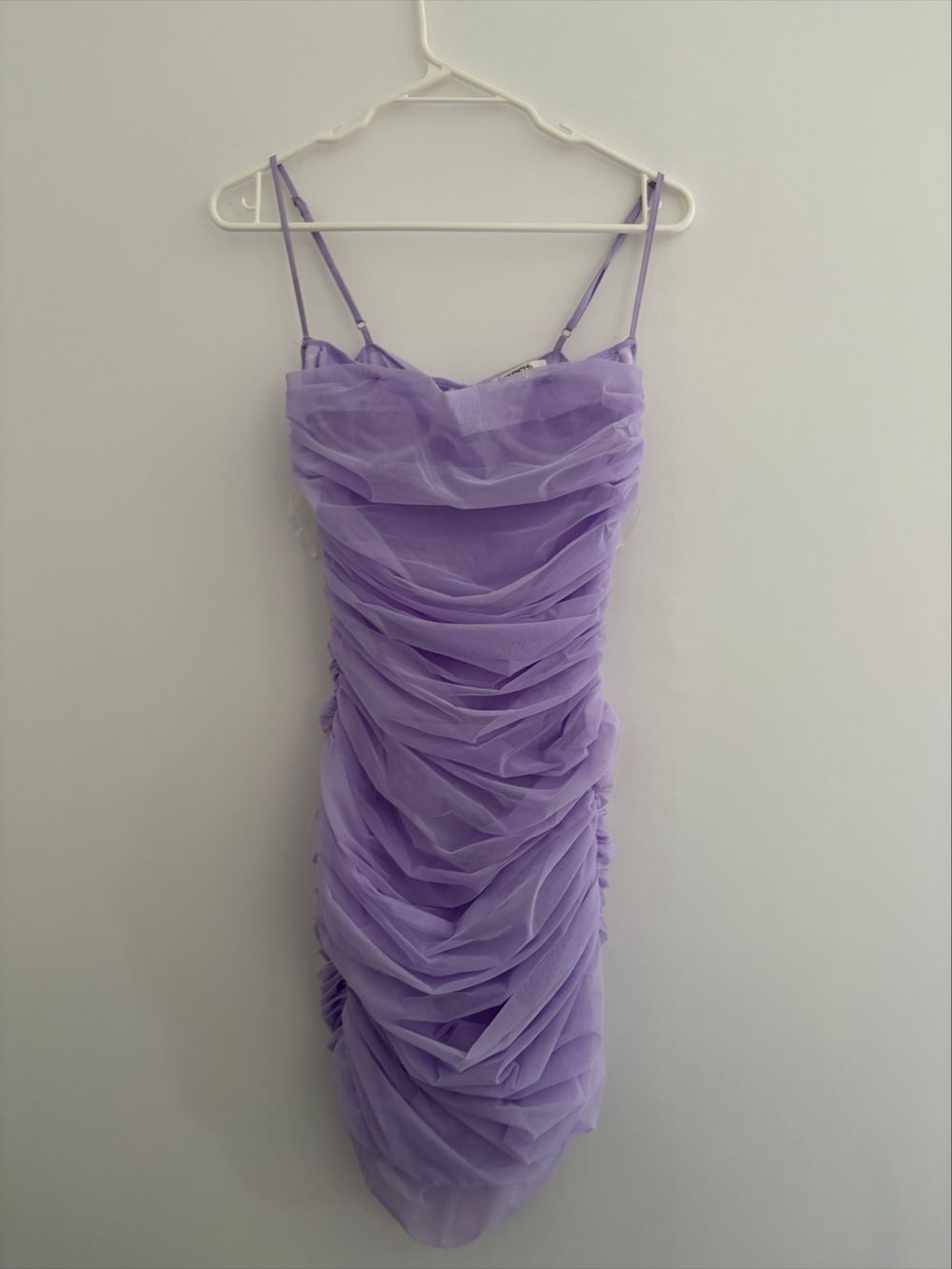 house of cb lilac ruched dress House Of Cb Cesca Floral Ruched High-low Corset Dress in Purple