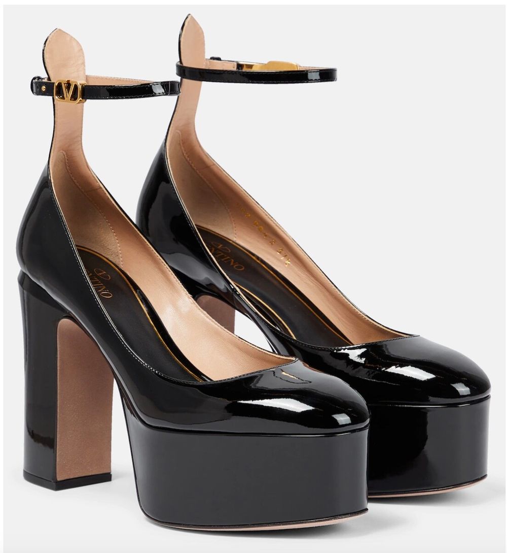 Tan Go Patent Leather Platform SIZE 38 EURO