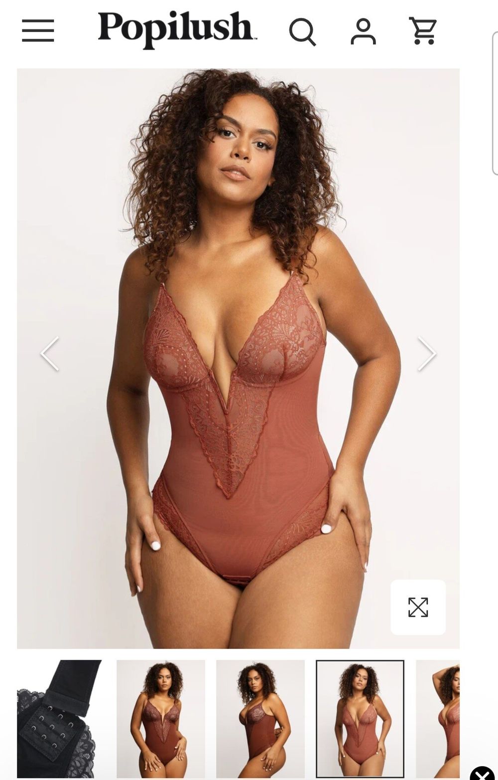 Popilush Chocolate Lace Bodysuit