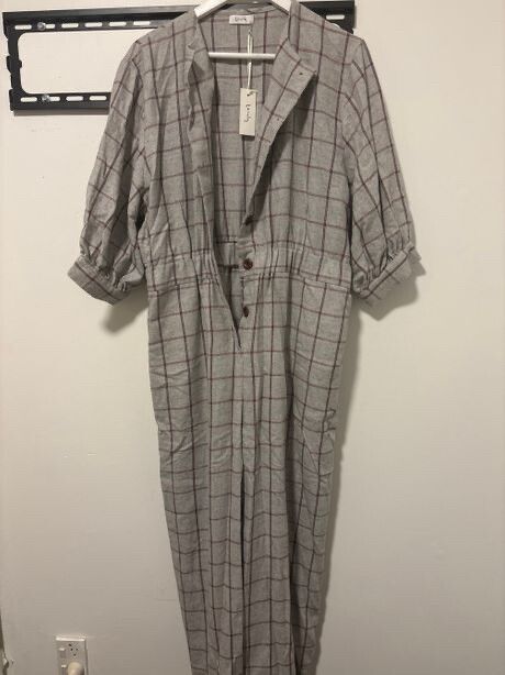 Eddie Plaid Jumpsuit by Lonely