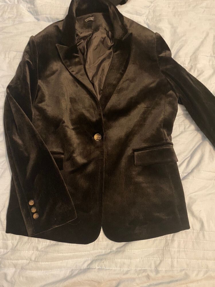 Black Shiny Cord Blazer