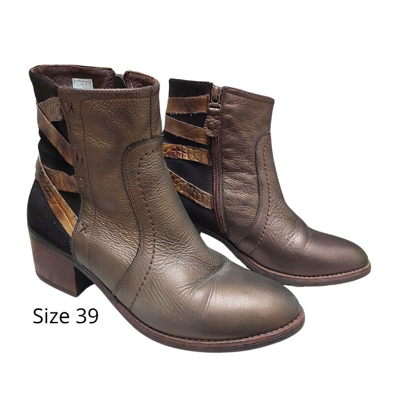 Bronze Ankle Boots