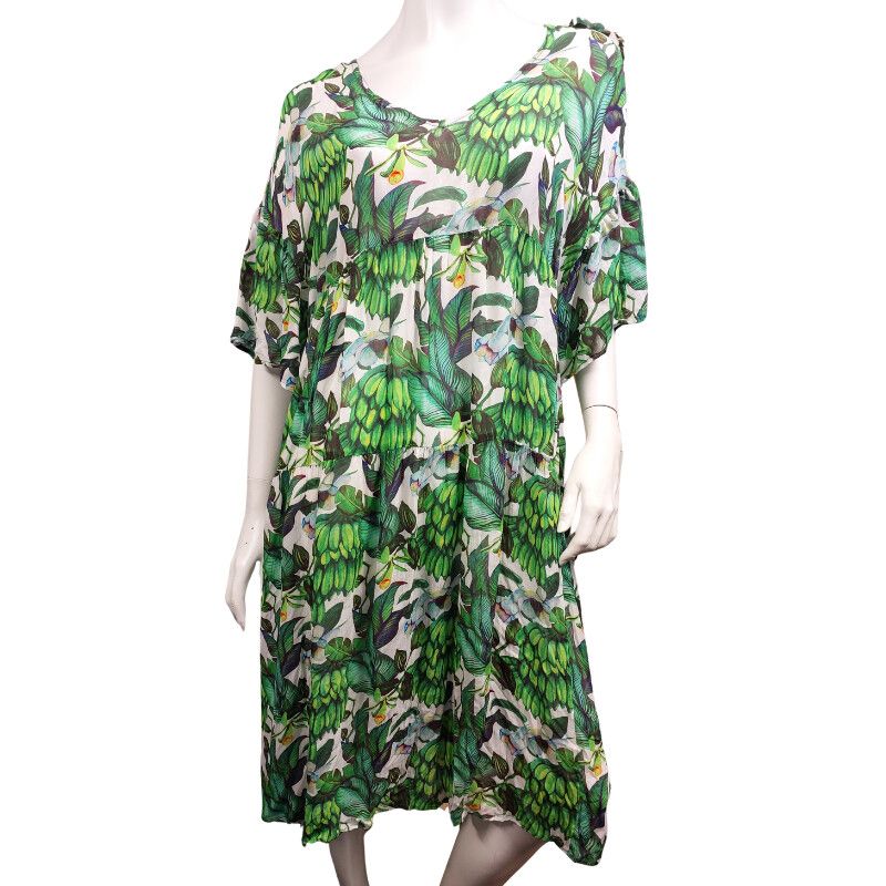 Curate Green White Dress