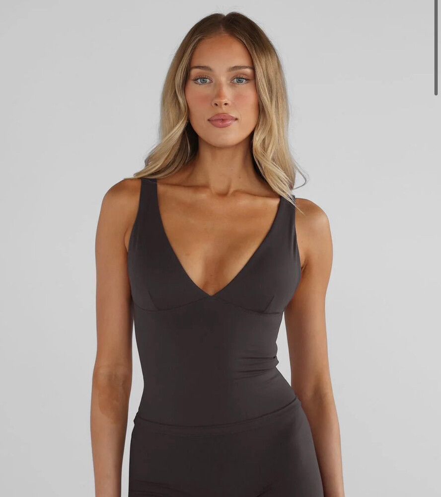 Leelo Active Sculpt Ethereal Tank - Dark Chocolate