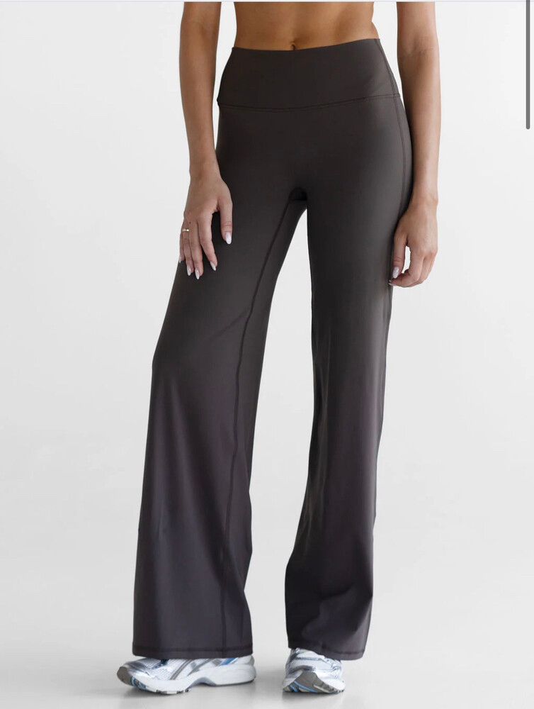 Leelo Active Sculpt Wide Leg Pants - Dark Chocolate
