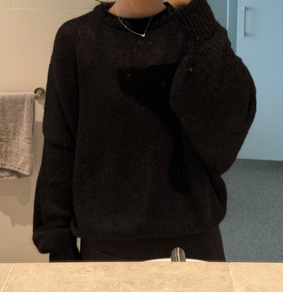 Moochi Black Knit Wool x Mohair