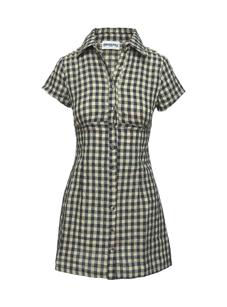 brown gingham dress princess polly Ladybug Gingham Mini Dress | Red | Womens