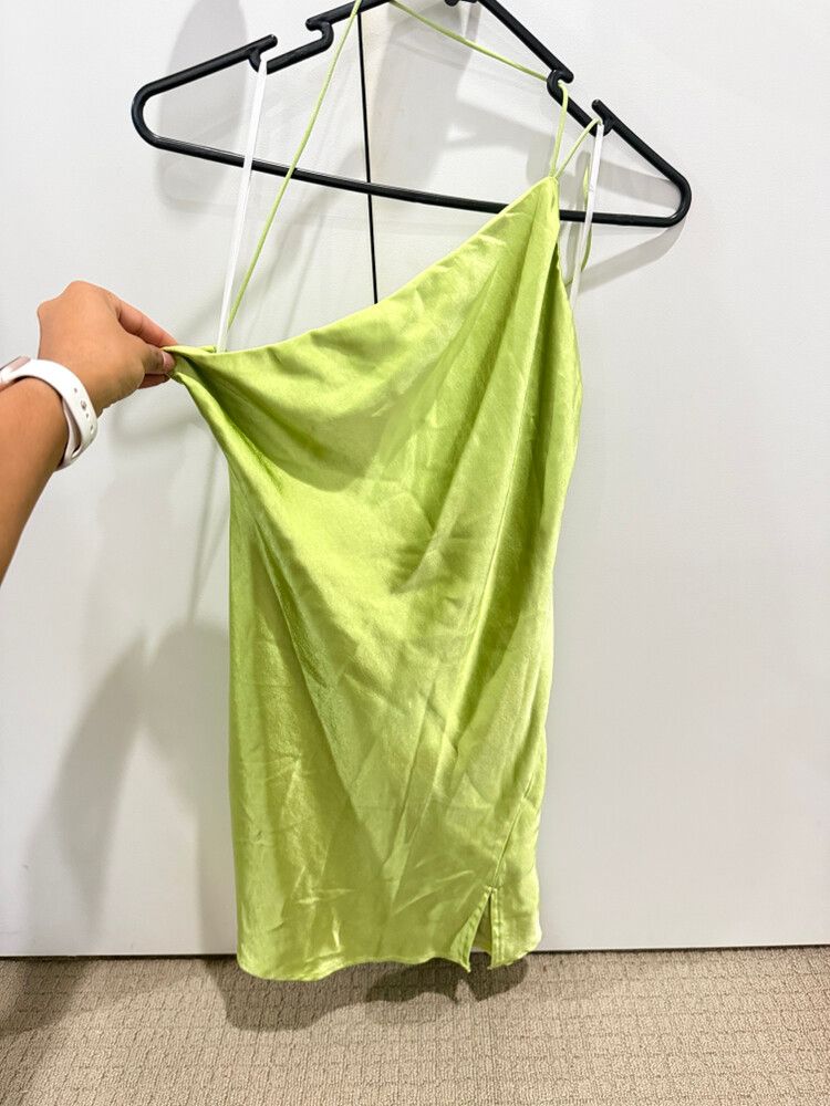 Charcoal Clothing - charcoal Green Mini Backless Dress on Designer Wardrobe